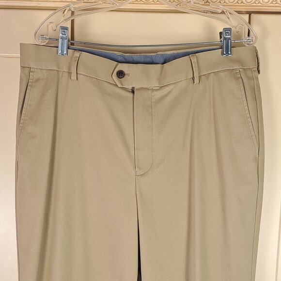 Charles Tyrwhitt Men's Tan Khaki Casual Dress Pants Classic Fit Sz 36 W 34 L - Picture 7 of 11